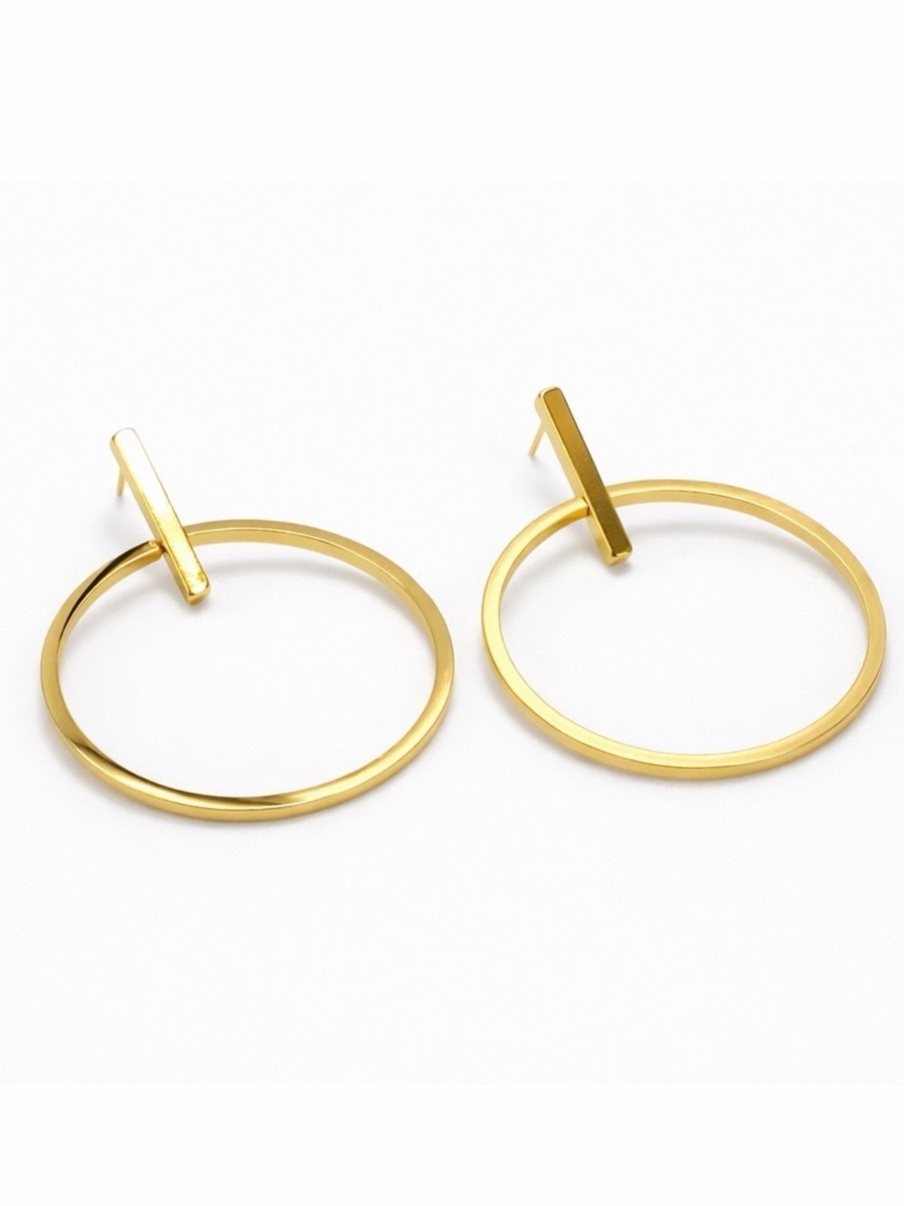 Gold Geometric Dangling Earrings (4009)